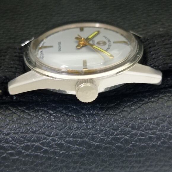Vintage 1990 Favre Leuba Manual Mens Silver Watch W/Nato Strap - Picture 5 of 9